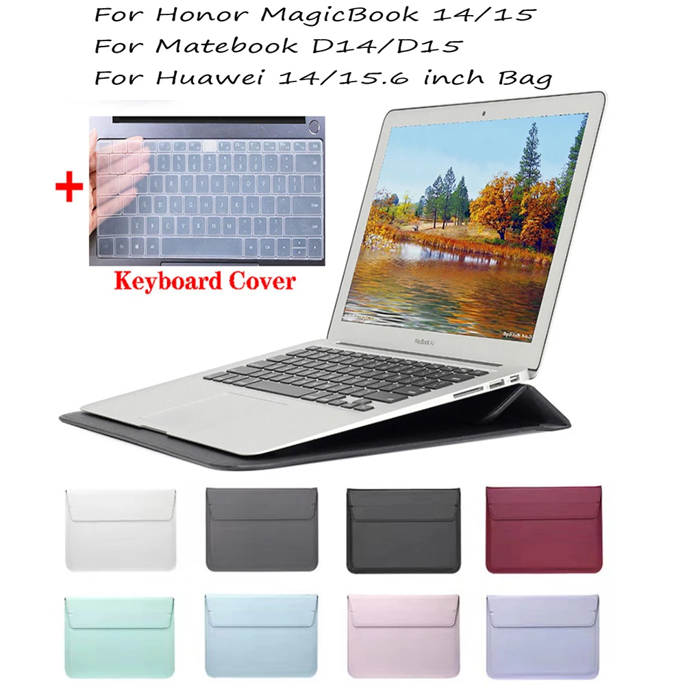 For Huawei Honor MagicBook 14 15 2020 Notebook Sleeve For huawei MateBook 14 D14 D15 2021 Latest Sleeve case Bag +keyboard Cover