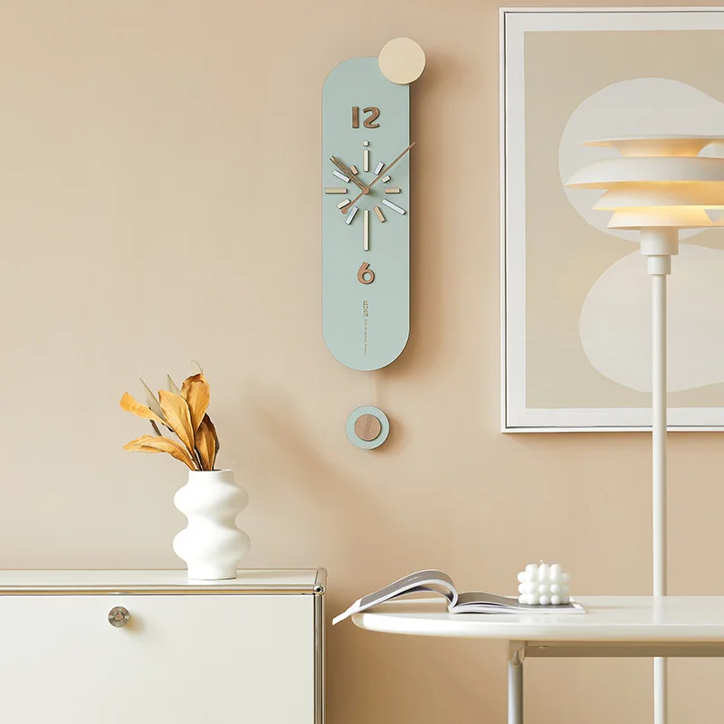 

Modern Simple Cream Style Wall Clock Living Room Creative New Clock