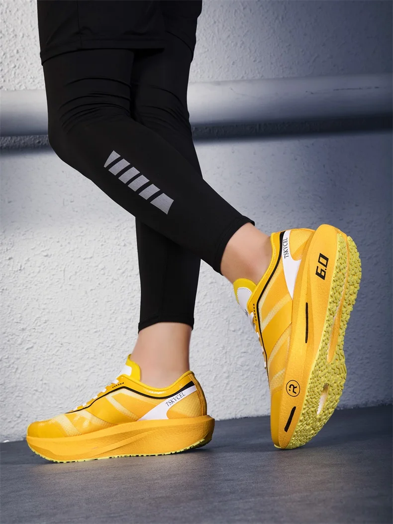Marathon-Laufschuhe für Herren, Athletische Spezialität mit Carbonplatte, Trend-Sneakers, Leichte Atmungsaktive Sportschuhe für Damen – Detail 17