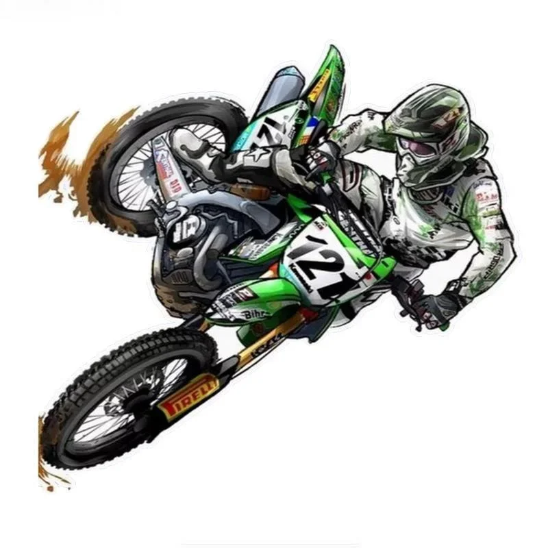 

14x15cm Motocross car sticker PVC coloful Decals Motorcycle Accessories sticker
