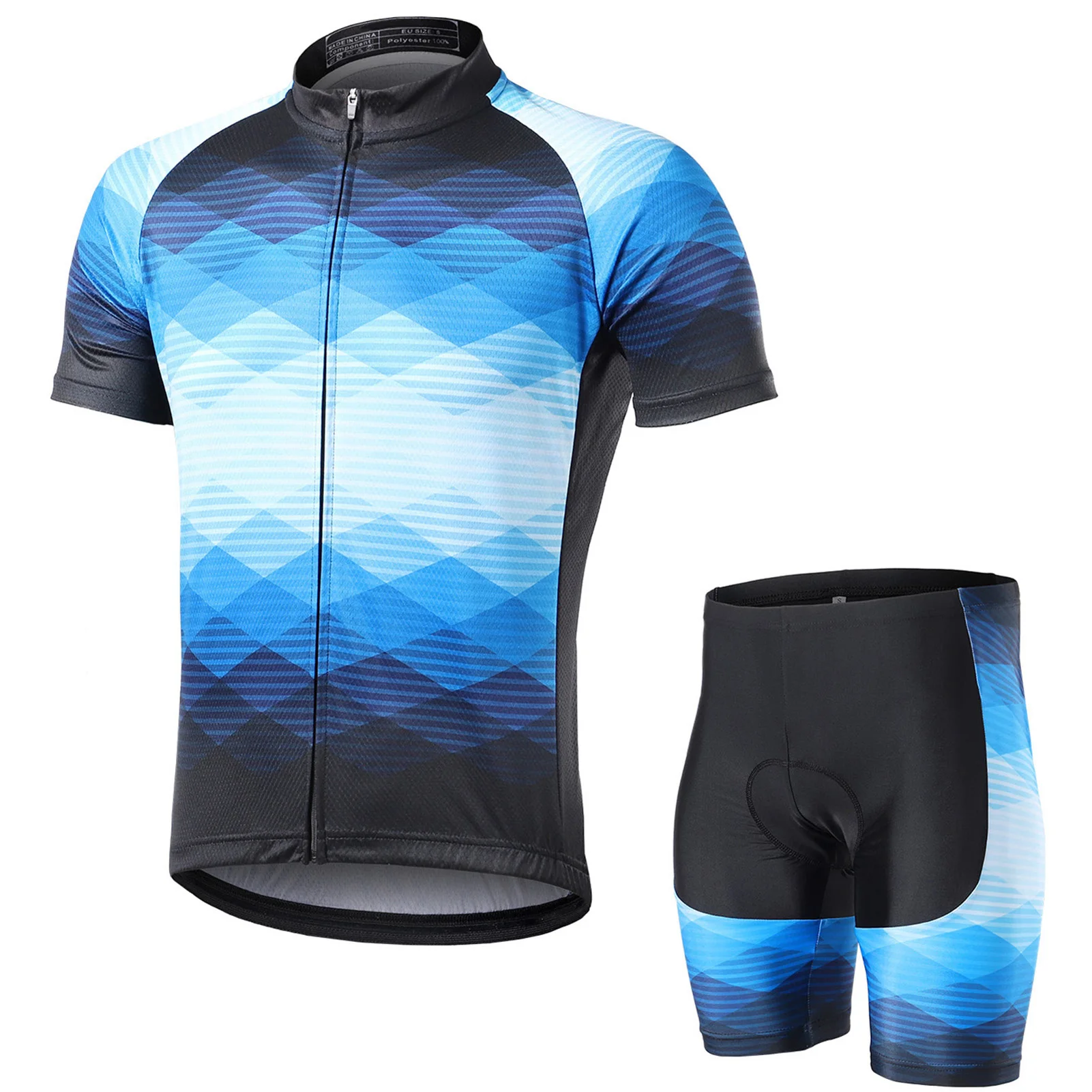 

Lixada Men Cycle Jersey Breathable Short Sleeve Bike Shirt and Padded Shorts Clothing Suit men Cycle shorts