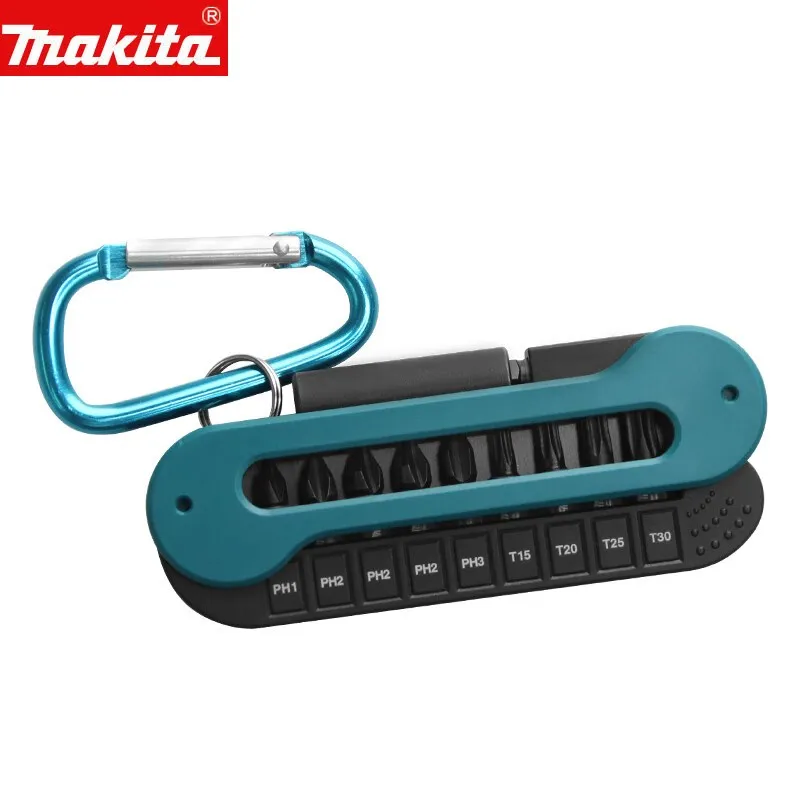 Makita E-15849 Screwdriver Bit Set 10Pcs Hexagonal Cross Electric Screwdriver Bits Magnetic Sleeve PH1 PH2 PH3 T15 T20 T25 T30