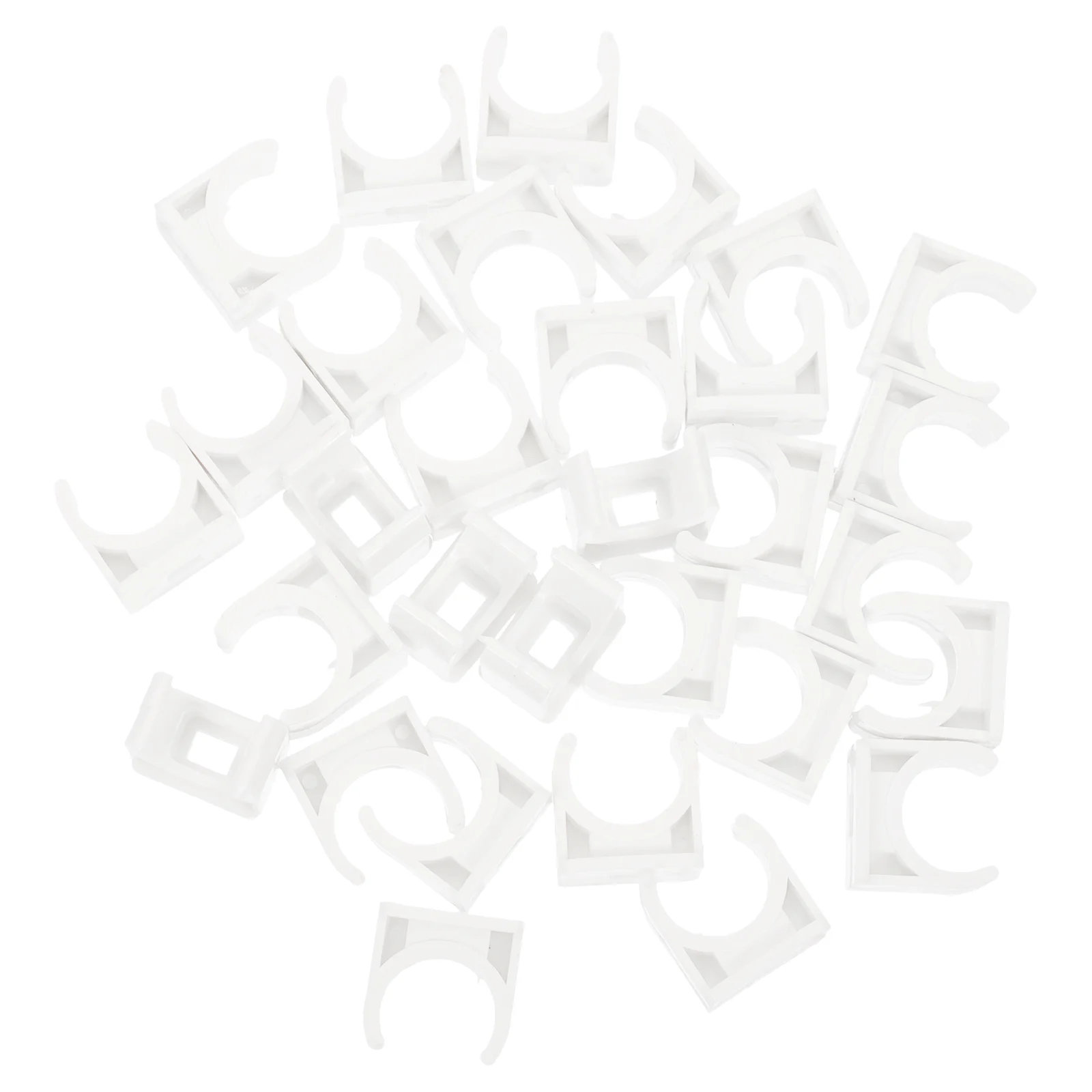 

50pcs U Shape 16MM Clamp Fixed Support Riding Horse Clamp Clasp (White) PVC Clamp