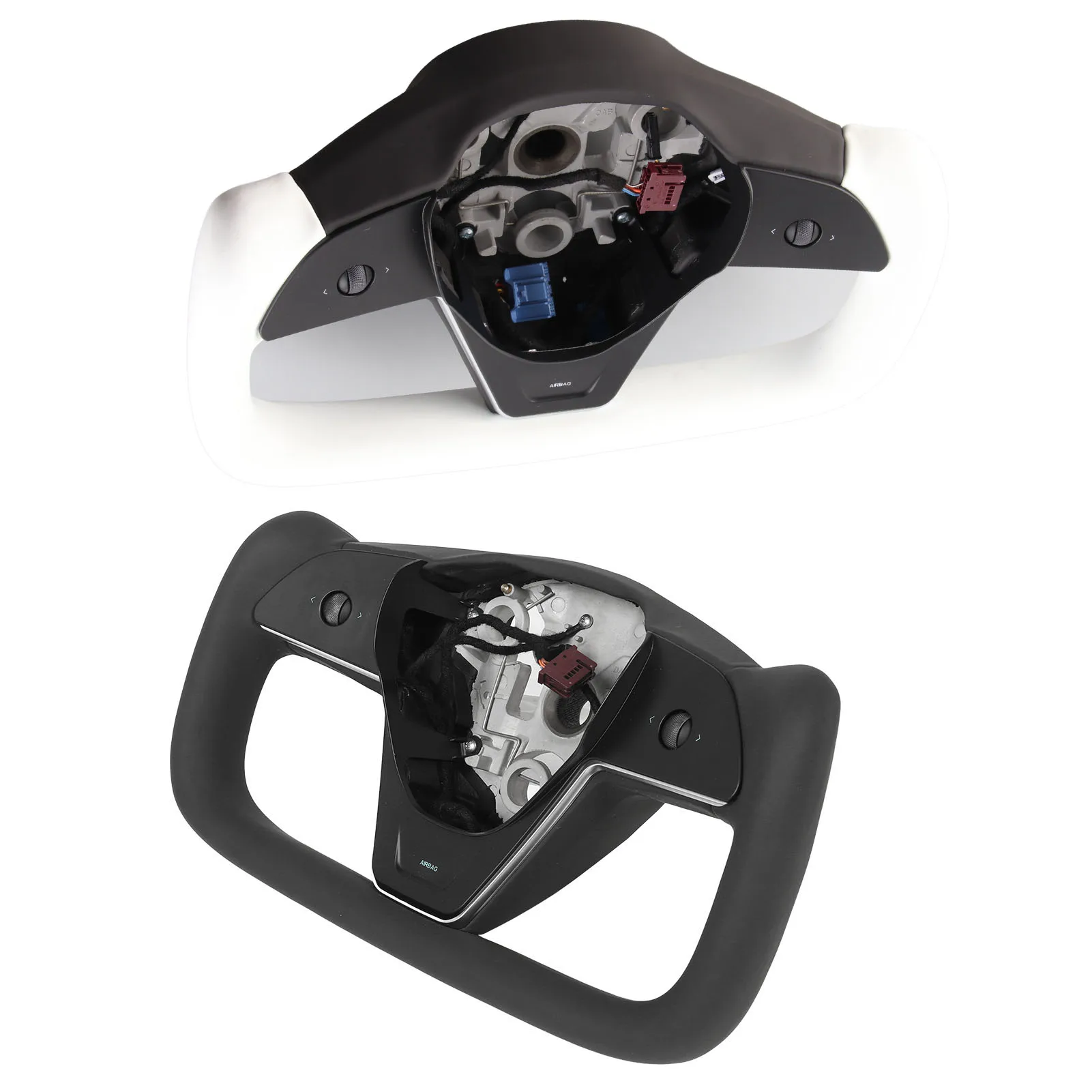 Steering Wheel Comfortable Touch 3 9 O'clock Position Control Yoke Steering Wheel Slip Resistant for Tesla Model Y 2021 To 2024