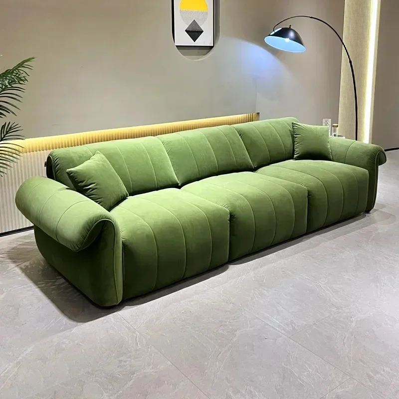 Bed Dual-purpose Folding Double Small Apartment Sitting and Lying Dark Green Flannel Multifunctional Electric Sofa