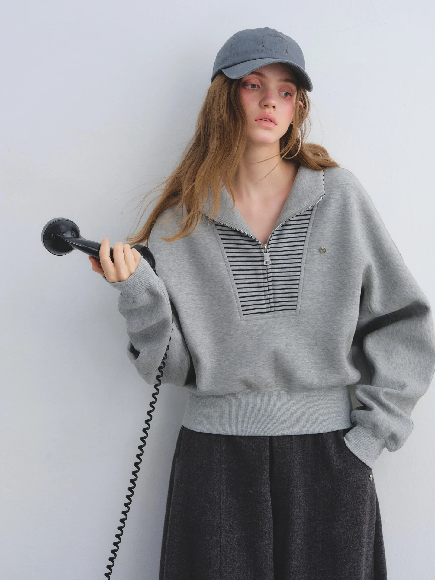 

AsGony Striped Patchwork Hoodie Loose Lazy Sle Sport Casual ort Waist in Pull over f Zipper Women's Long Sve Therma...