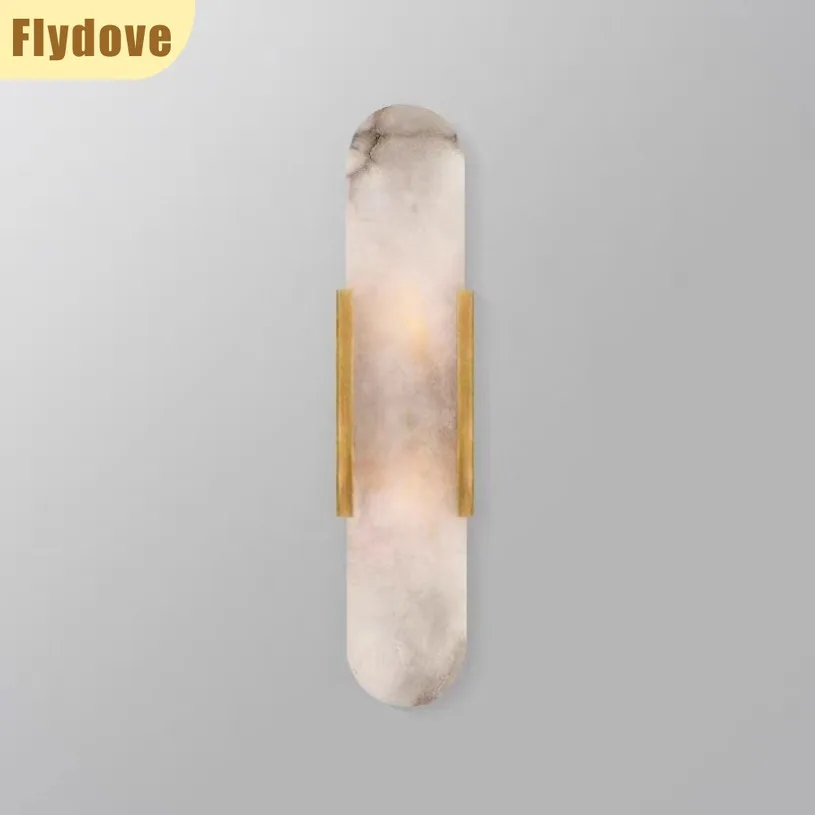 

Modern Natural Marble Wall Lamp Creative Bedside Bedroom Study Corridor Entrance Hotel Marble Decoration LED Lighting Fixtures
