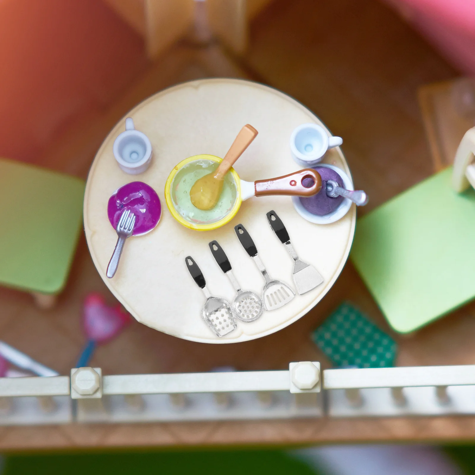 

1Set Miniature Kitchen Spatula Realistic Simulation Pretend Play Cooking Utensils for Dollhouse Scene Accessories