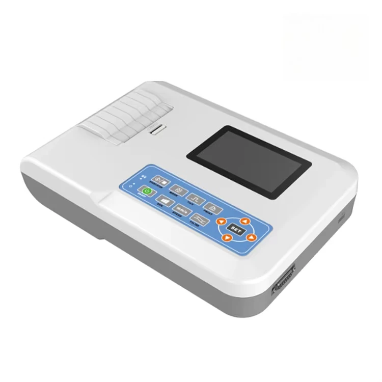 12-Lead Neonate with OLED Display Built-in Battery WiFi Digital Filtering 1000+ Records Auto Diagnosis