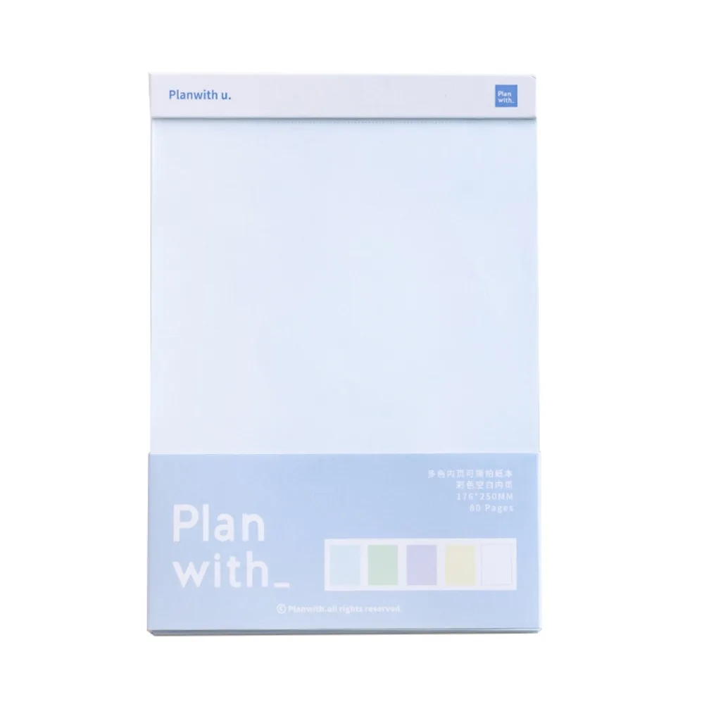 Schedules B5 Tearable Notebook Colorful B5/A5 Notebook Planner Pad Multiduty Blank Inside Page Daily Planner Tearable NoteBook