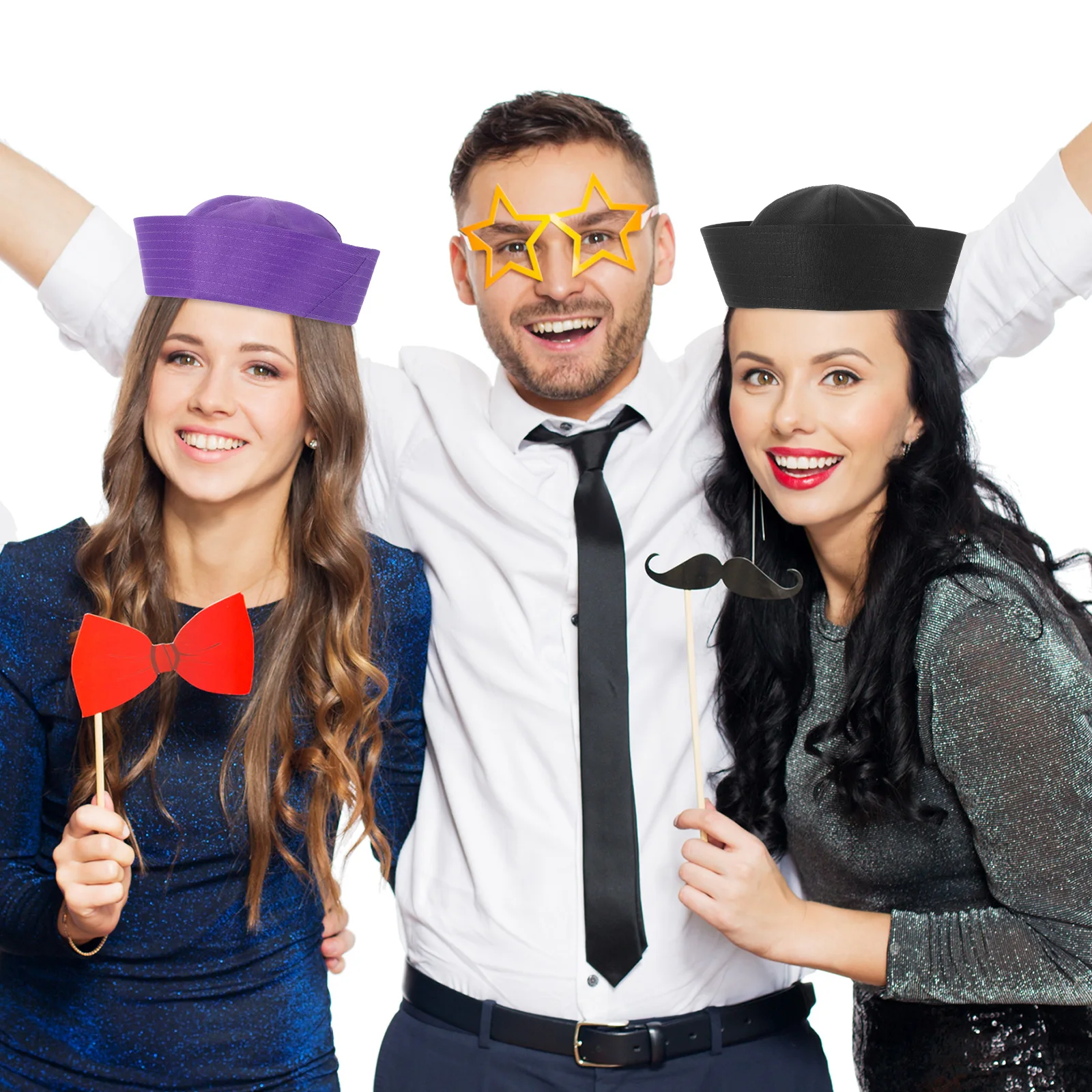 

Stylish Sailor For Women Men Cosplay Party Stage Performance Accessory Adjustable Elegant Boating Decoration Cap Headwear