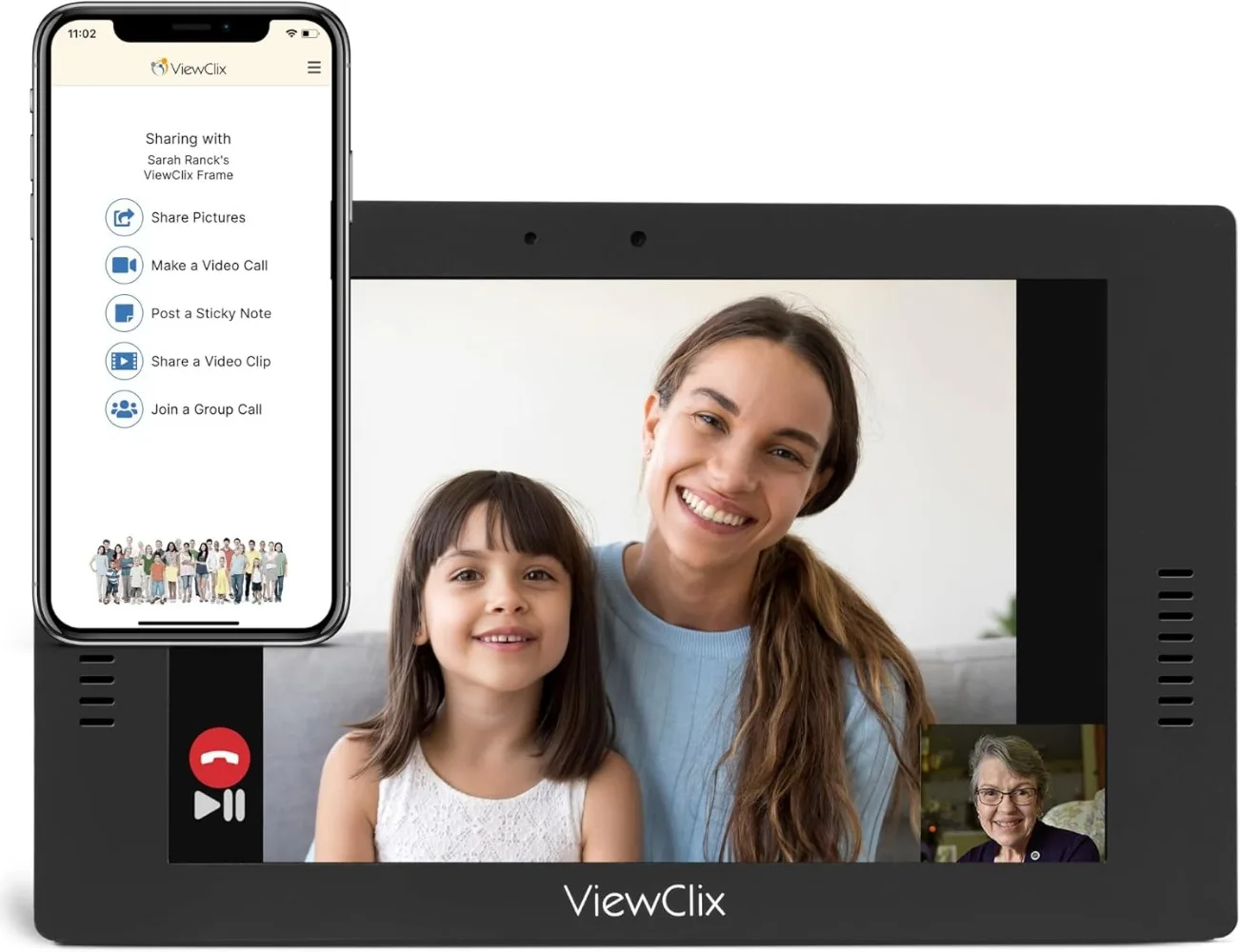 Smart Frame by ViewClix, The Digital Picture Frame with Video Calling, Send Photos & Videos, Designed for Grandparents, Share