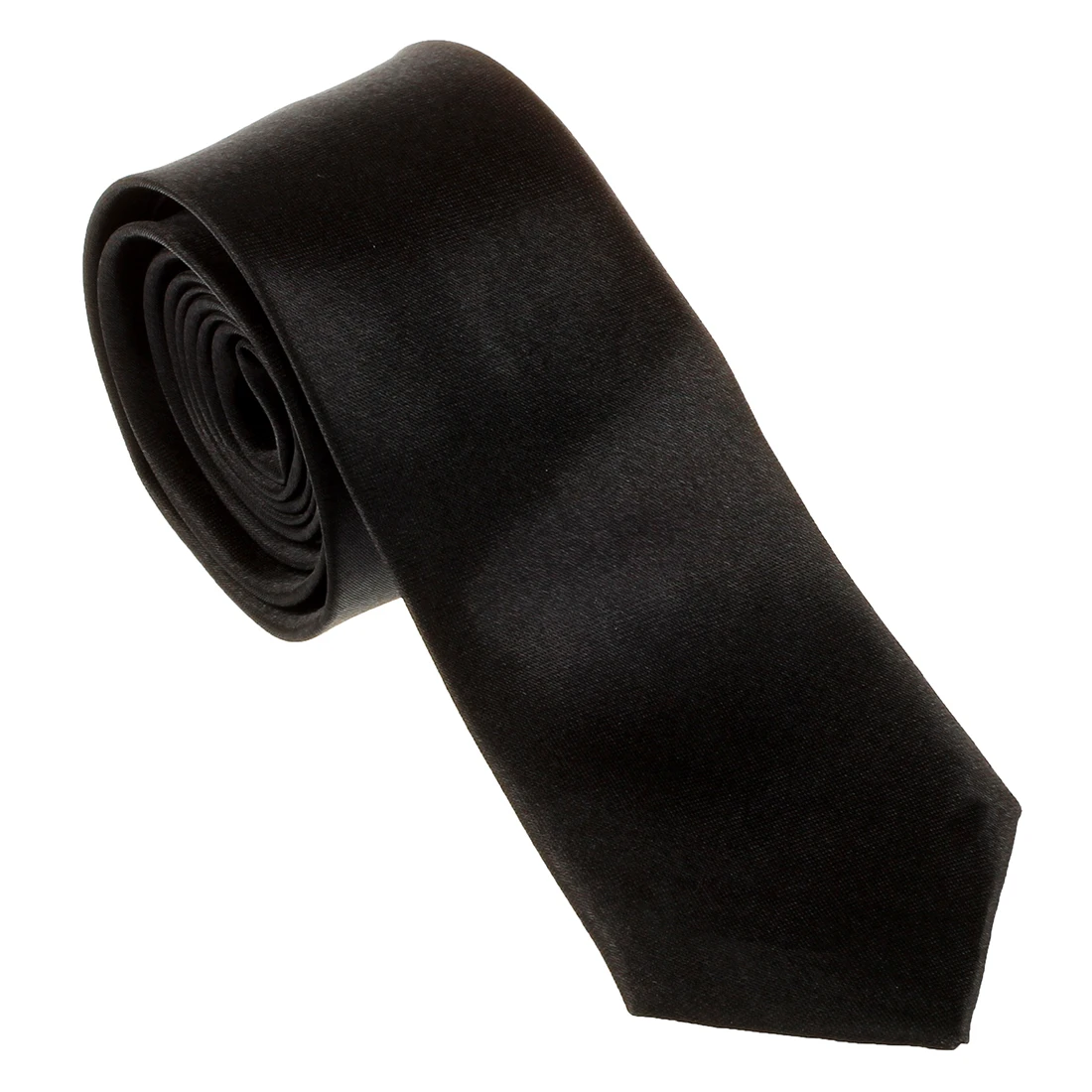 Corbata informal Unisex, corbata ajustada, corbata de cuello estrecha, negra