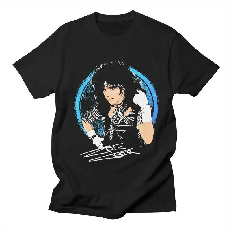 Rare Eric Carr Music Lover Heavy Cotton Black Full Size T Shirt