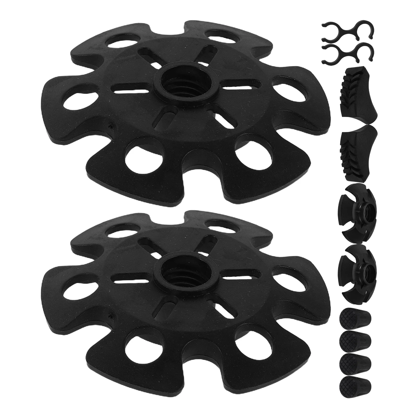 

12 Pcs Hiking Pole Accessories Set Trekking Cane Tips Plastic Stability Travel Mountaineering Walking Stick Replacement