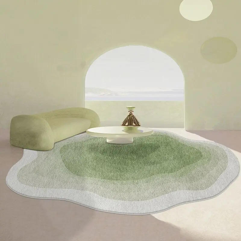 Simple Irregular Living Room Decoration Carpet Home Bedroom Fluffy Soft Rugs Light Luxury Cloakroom Dressing Table Non-slip Rug