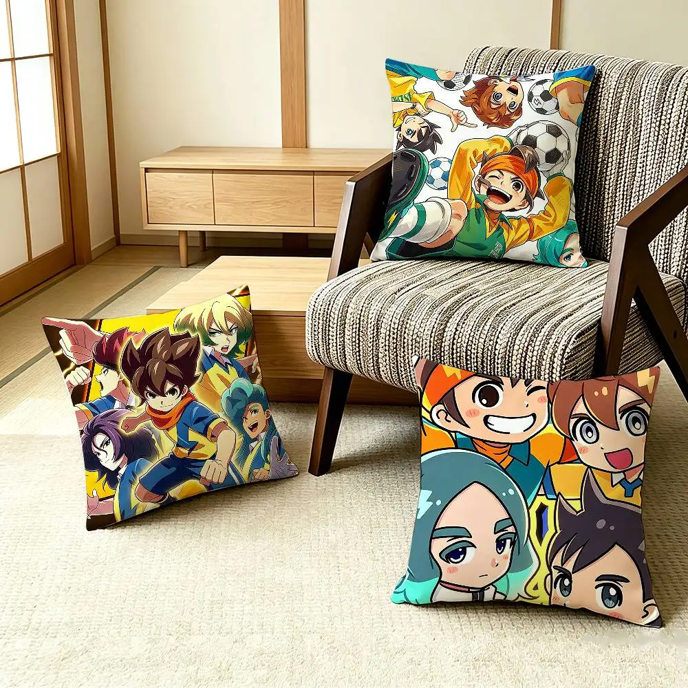 Soccer Anime Inazuma E-Eleven   Pillow Case Pattern Printed Pillowcase For Living Room Sofa Cushion Cover