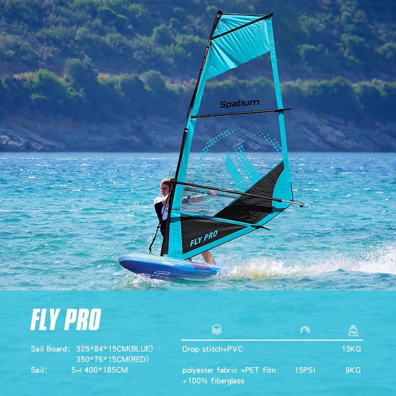 Spatium Inflatable Windsurf Board kite Surfing Supboard Windsurfing Board With Sail For Youth Sup Paddleboard