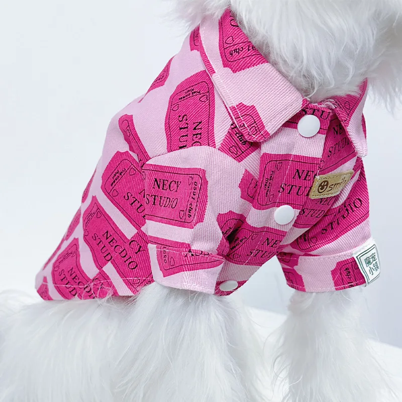 

Dog Clothes Small Dogs Teddy Schnauzer Bichon Pomeranian Pet Shirt Poodle Golden Retriever Samoyed Summer