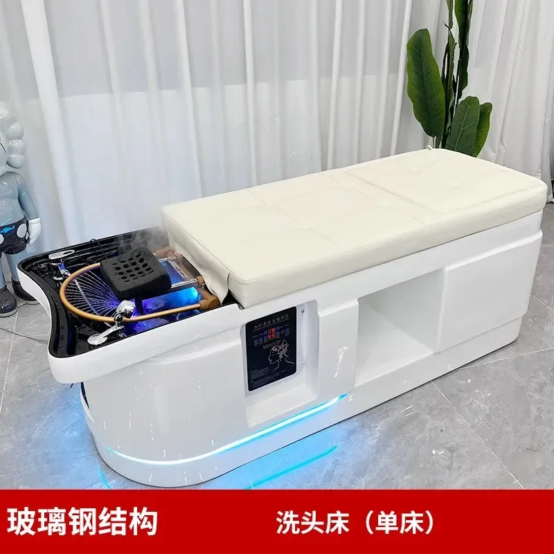 AA fiberglass shampoo bed hairdressing Thai shampoo bed barber shop head treatment bed hair salon lying flat fumigation massage