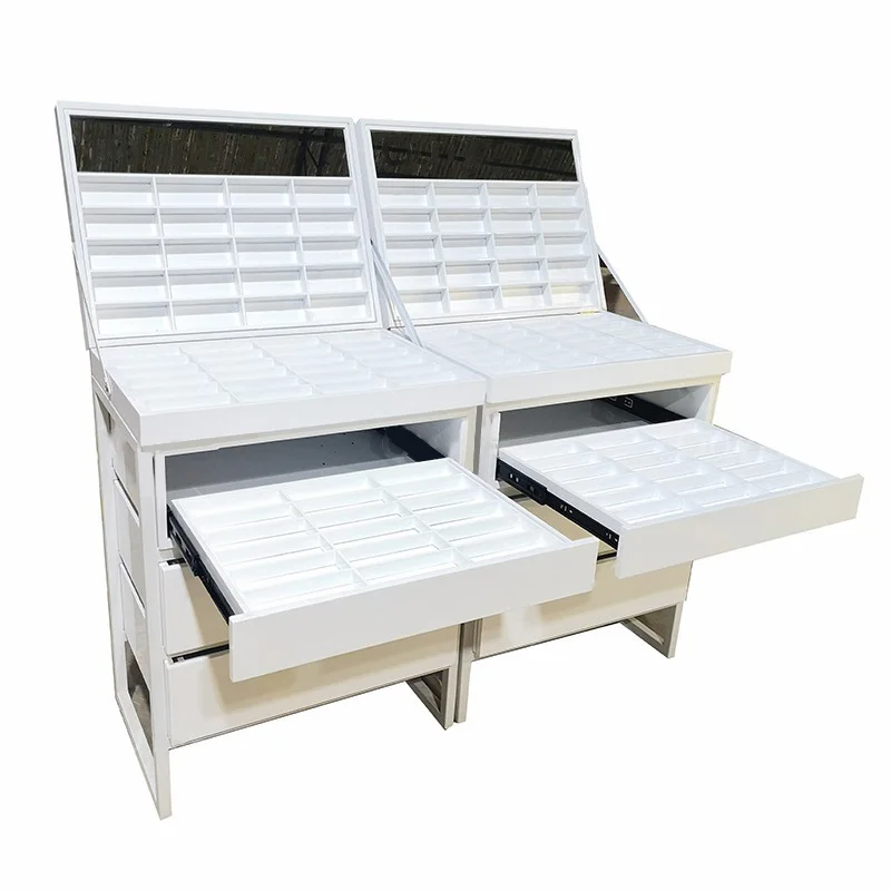 custom.Custom White Lacquer Sunglasses Stand Display Wood Eyeglasses Display Cabinet Boutique Optical Store