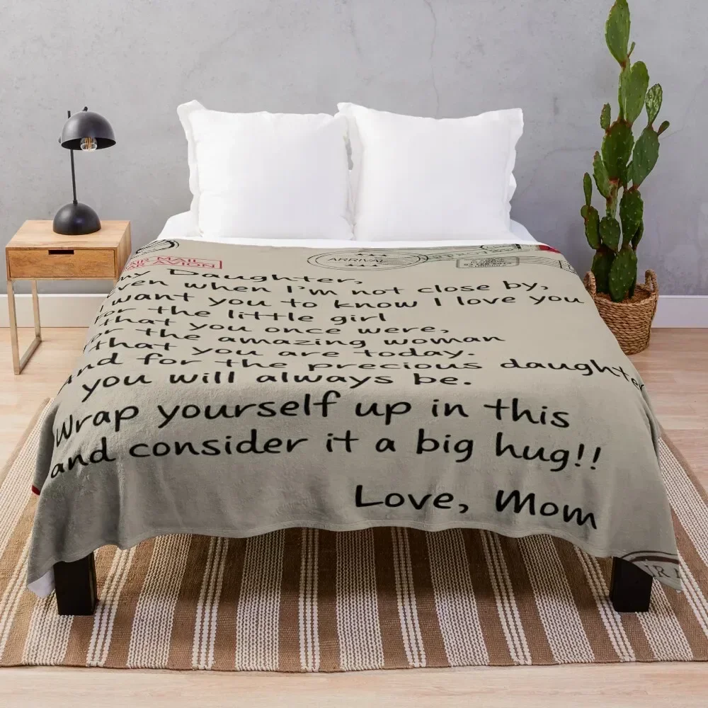 

To My Daughter Even Post Mark Quilt Blanket, Love Your Mom For Family Throw Blanket Kid'S Giant Sofa Summer Blankets