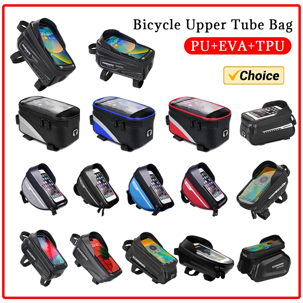 1L Fiets Voorframe Tas Waterdichte Draagbare Fietstassen 6.8 Inch Touchscreen Racefiets Accessoires