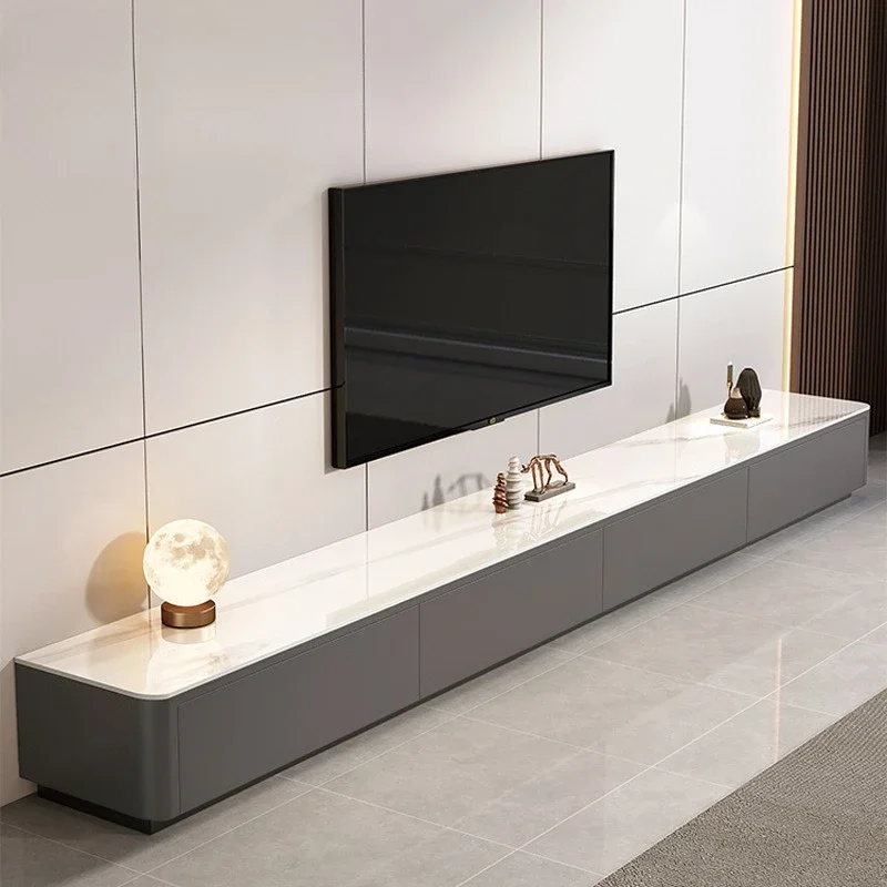 

TV cabinet living room household, small apartment simple light luxury TV cabinet combination