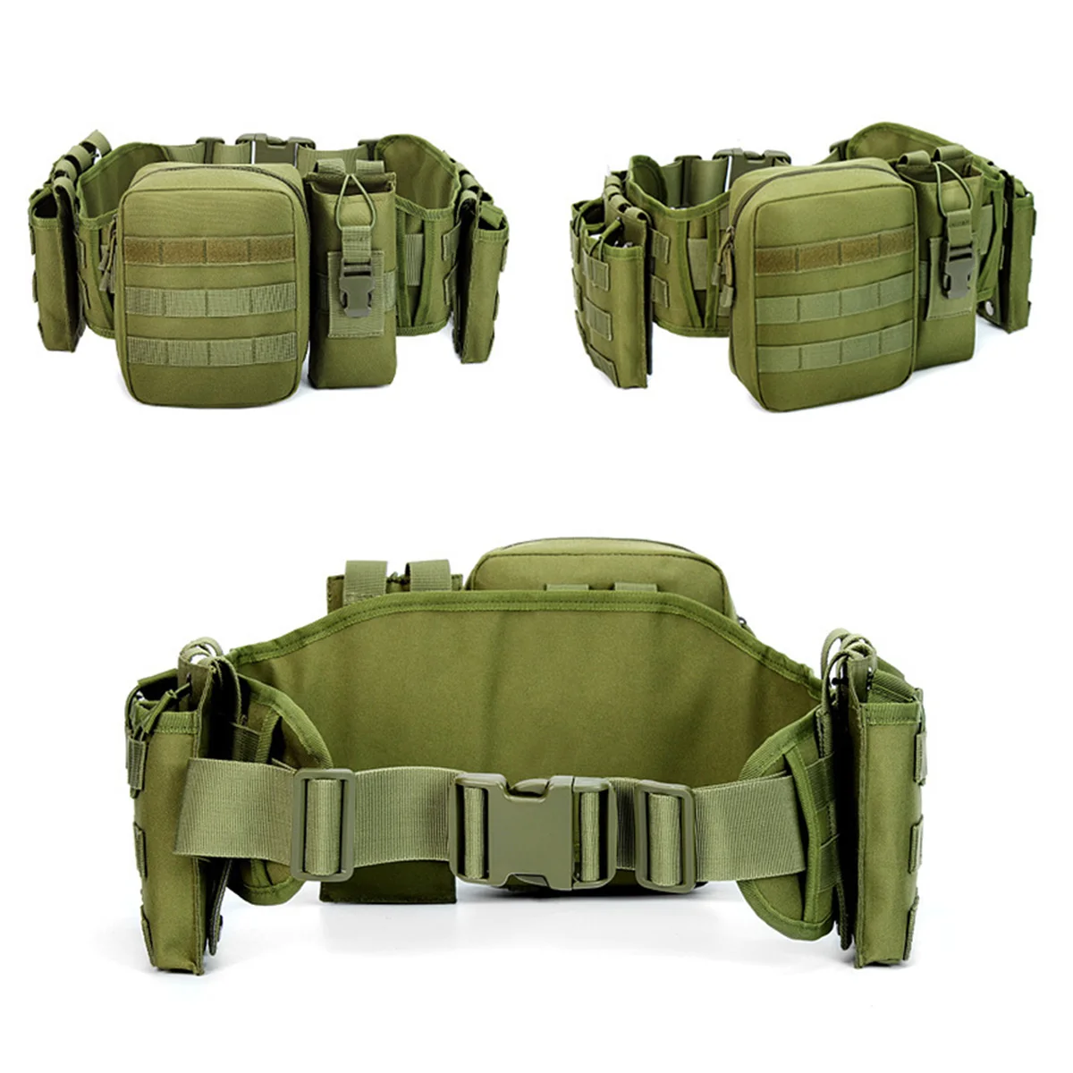 Tactical Waist Belt Molle Storage Bag Set Hunting Camouflage Medical Storage Double Mag Bag Walkie-Talkie Pack Quick Release