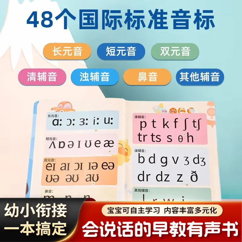 English National Standard Phonetic Alphabet Audiobook, Pinyin & Literacy Enlightenment. Early Childhood Education Cognition