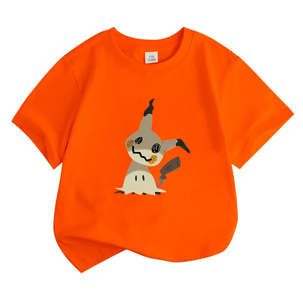 Mimikyu T-shirts MINISO Katoen kinderen Tee-shirt Japanse Anime Kawaii Tops Nieuwe Jongens Meisjes Grappige T-shirts O-hals Korte mouw