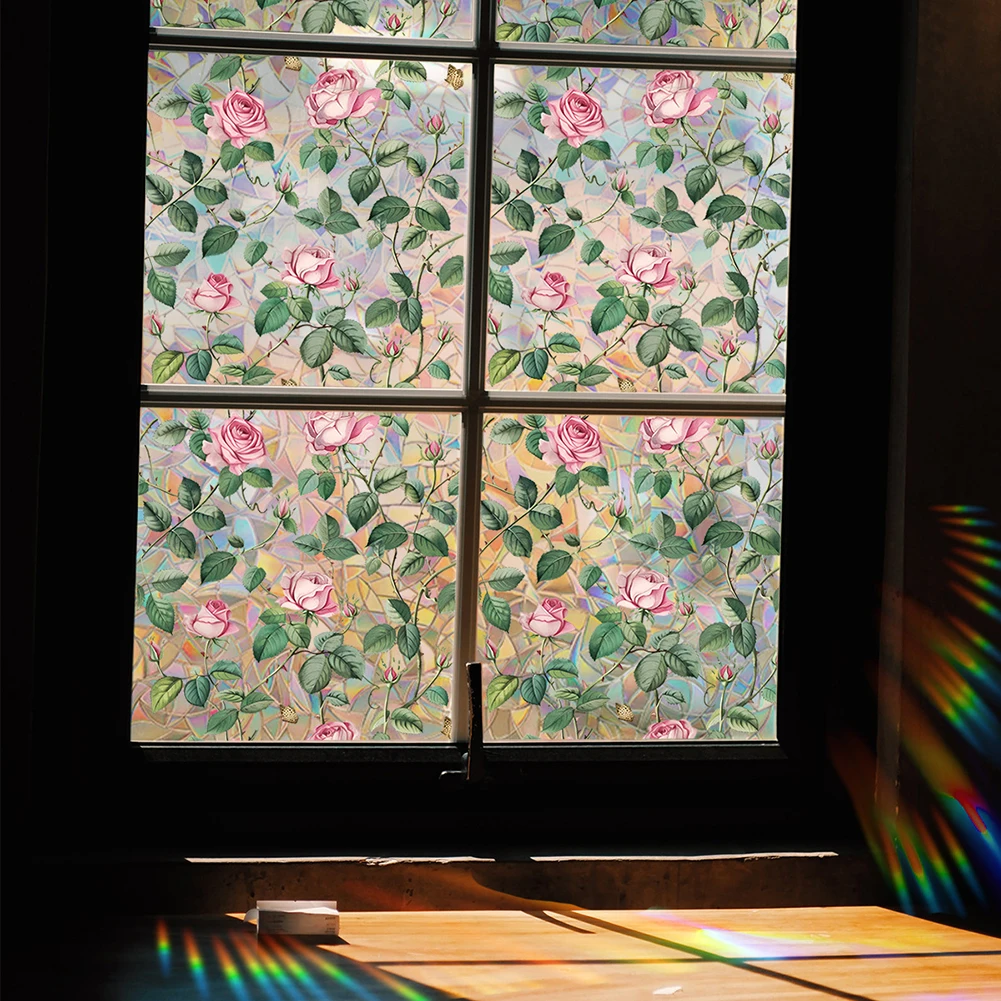For Rainbow Maker Floral Daisy Wall Sticker with PVC Film for Window or Bedroom Use Bright and Colorful Waterproof and