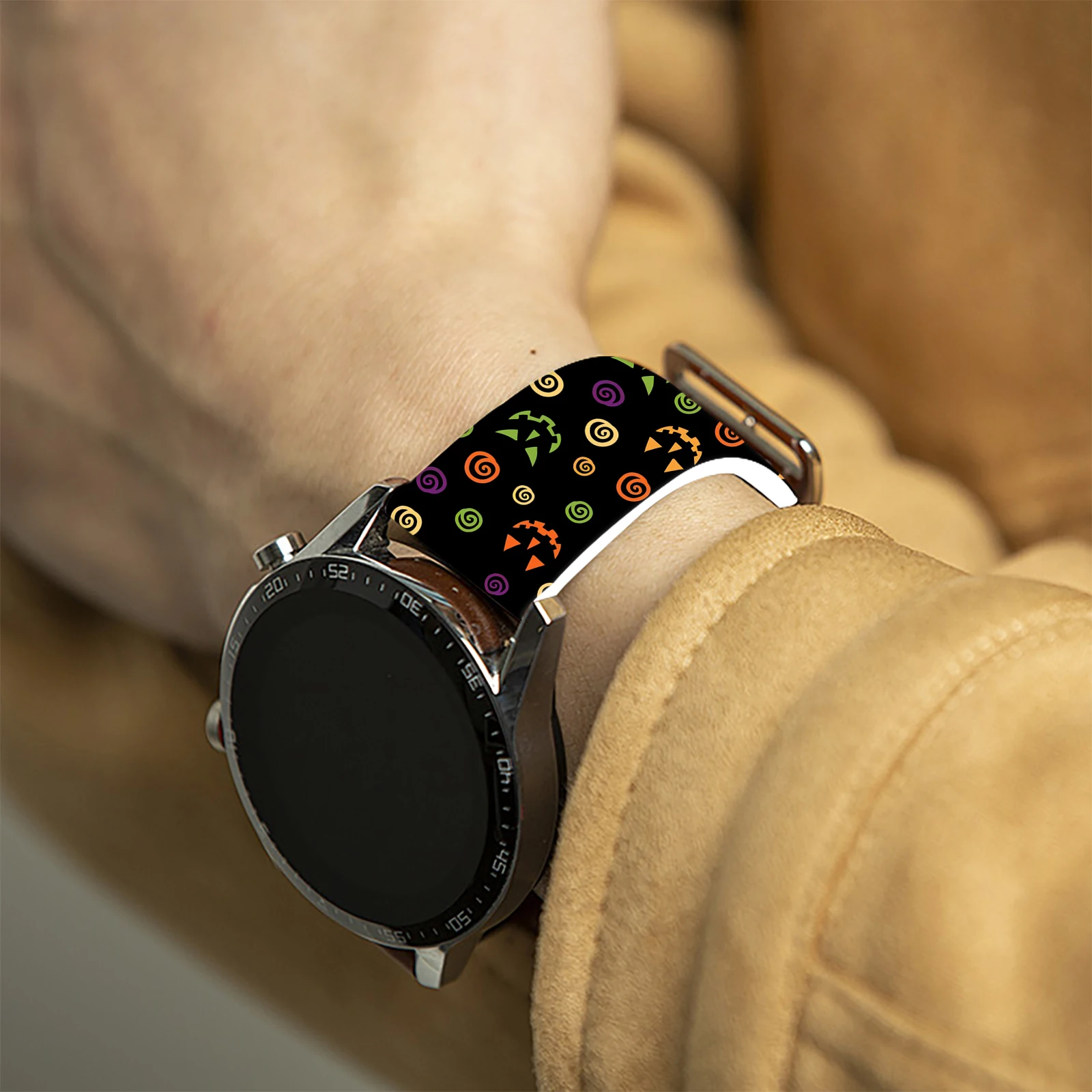 20 مللي متر 22 مللي متر سلسلة الهالوين حزام لساعة سامسونج جالاكسي 7/6/5 44 مللي متر الفرقة استبدال سوار لساعة Xiaomi هواوي Amazfit