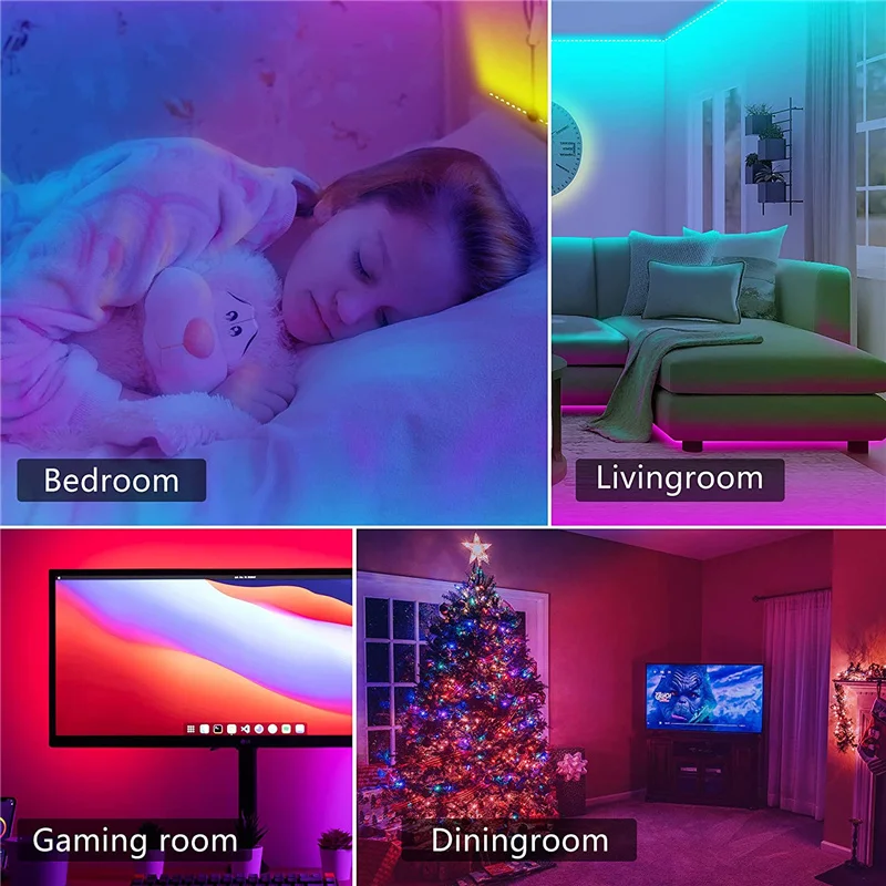 20M TUYA RGB Strip Light Smart Wifi Led Strip DC 24V Tape For Room TV BackLight Party Decor LED Lights Decoration Lighting