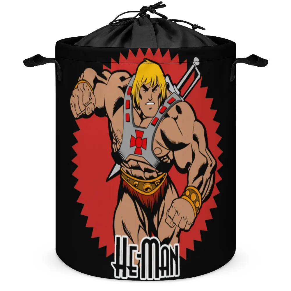 Masters Of The Universe He Man Retro Cla Laundry Basket Storage Tank Large Capacity Funny Graphic Staying Books Super Soft Can B