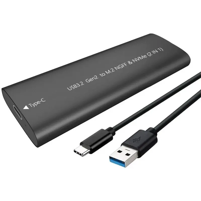 Reliable-M. 2 NVME NGFF SSD Case 10Gbps HDD Box M. 2 To USB 3.2 Type-C External Enclosure For 2230/2242/2260/2280,M. 2 NVME NGFF