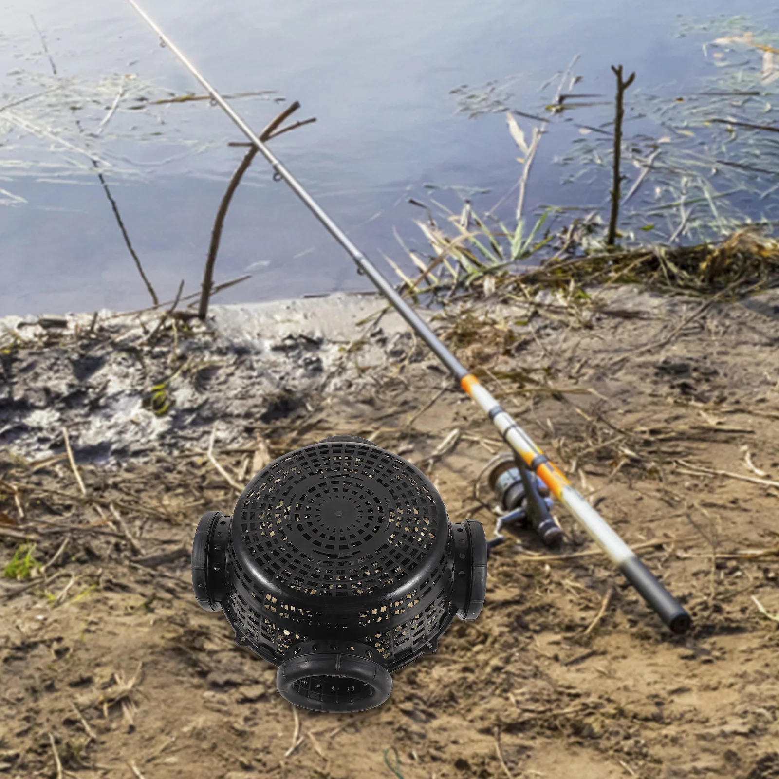 

Professional Fishing Trap Portable Plastic Crab Crawfish Lobster Catching Cage Reusable Fish Mesh Trap Fishing Traps