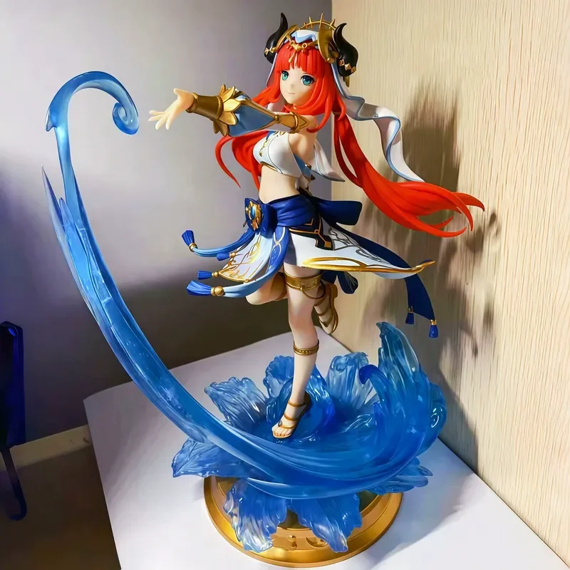 

Genshin Impact Nilou Figure Lotus Light Dance Pose Anime Game Character Statue Desktop Decor Collectible Birthday Gift For Fans