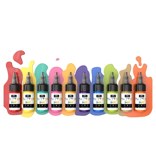 Imagen 2 del producto INKIN-tinta de tatuaje prémium, delineado de pigmento, sombreado, tintas de tatuaje, suministros de tatuaje a mano libre para artistas, 15ML/botella