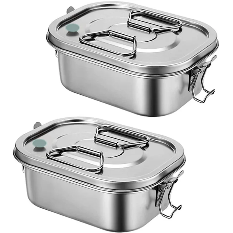 

AAAF Lunch Box Stainless Steel Lunch Box Lunch Box Container With Airtight Valve Handle Kids Adult Double Wall Metal