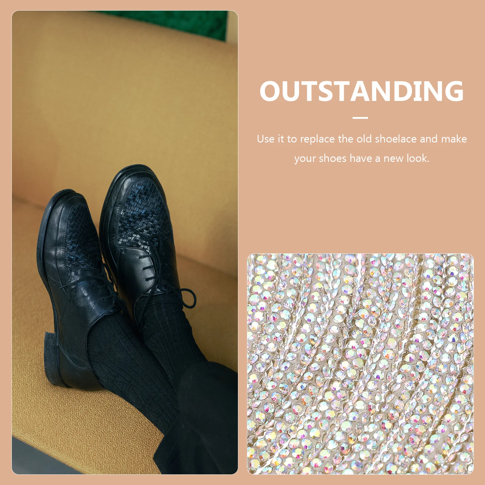 

1Set Rhinestone Shoelaces Multi-Purpose Lace for Shoes Shinny Shoelaces Replacement Athletic Footwear Style