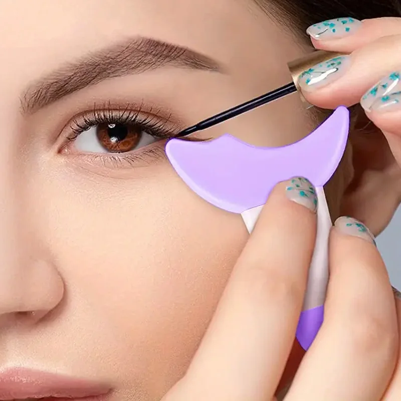 Mascara in silicone Scudo per ciglia Applicatore Strumento di protezione Ciglia multifunzione Ombretto Cuscinetti Strumento guida per ciglia riutilizzabili