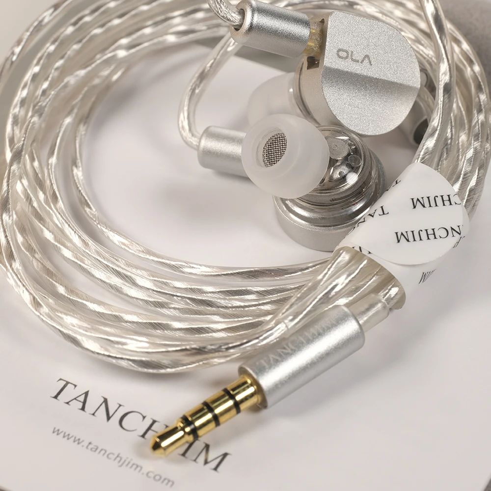 TANCHJIM OLA ديناميكية سائق سماعة HiFi سماعات موسيقى سماعة مع 2Pin 0.78 مللي متر كابل قابل للفصل ميكروفون