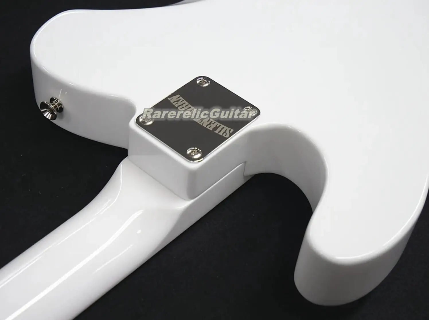 Arctic White Silent Siren Electric Guitar White Gloss Urethane Neck, Alder Body,  Shawbucker Bridge Pickup White Pearl Inlay