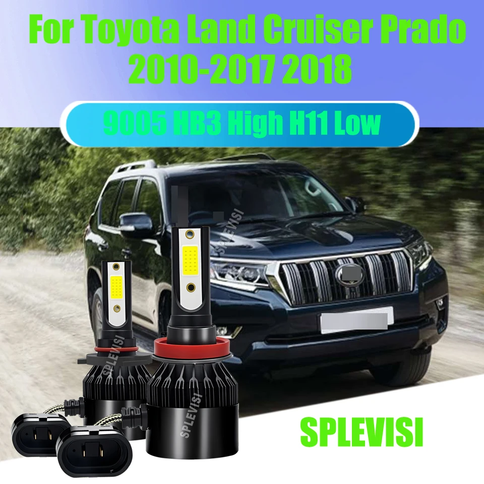 

Светодиодные лампы для фар 9005 H11 (ближний/дальний свет) — улучшенное ночное видение для Toyota Land Cruiser Prado 2010-2018