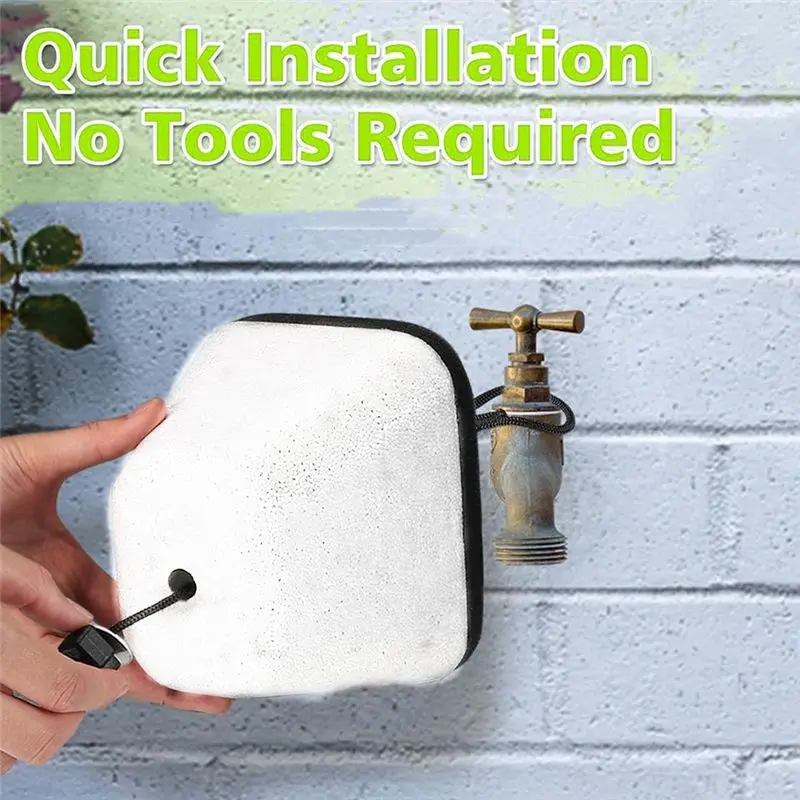 AT29-Outdoor Foam Faucet Cover For Winter, Freeze Prevent Outdoor Faucet Cover Universal For Outside Faucet Water Spigot 4Pcs Du