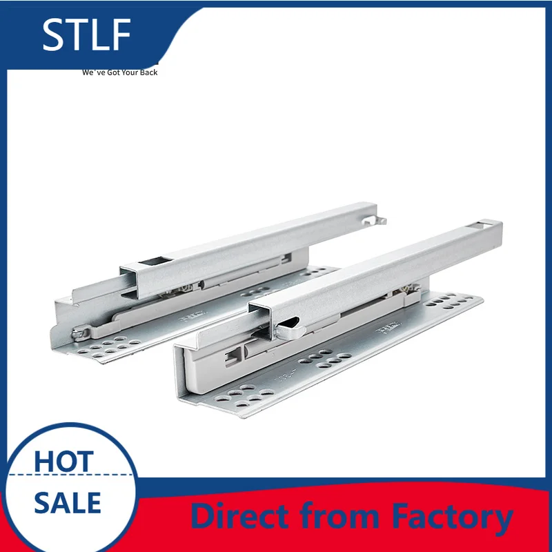 STLF Single Extension Concealed Soft Closing Slider Heavy Duty Undermount Drawer Slides