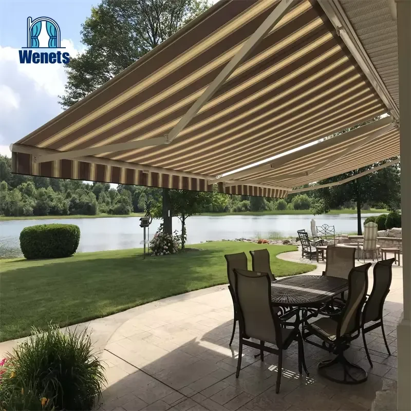 for Motorized Cassette Awning Retractable Patio Awning with Wind Sensor