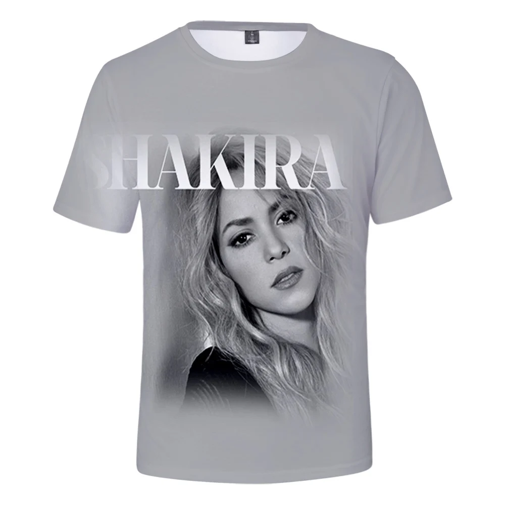 Shakira 3D Printed T-shirts Women/Men Fashion Summer Short Sleeve T Shirts Casual Streetwear Clothes Tops 6XL