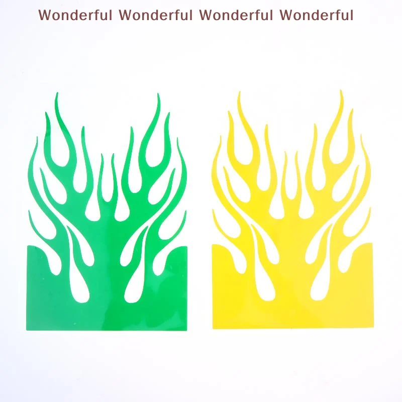 Motorcycle Flame Fire Removable Sticker Waterproof Scratch Resistant Vinyl Decal for Bike Helmet Luggage Gift